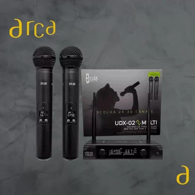MICROFONE SEM FIO UHF DUPLO UDX-02 DYLAN
